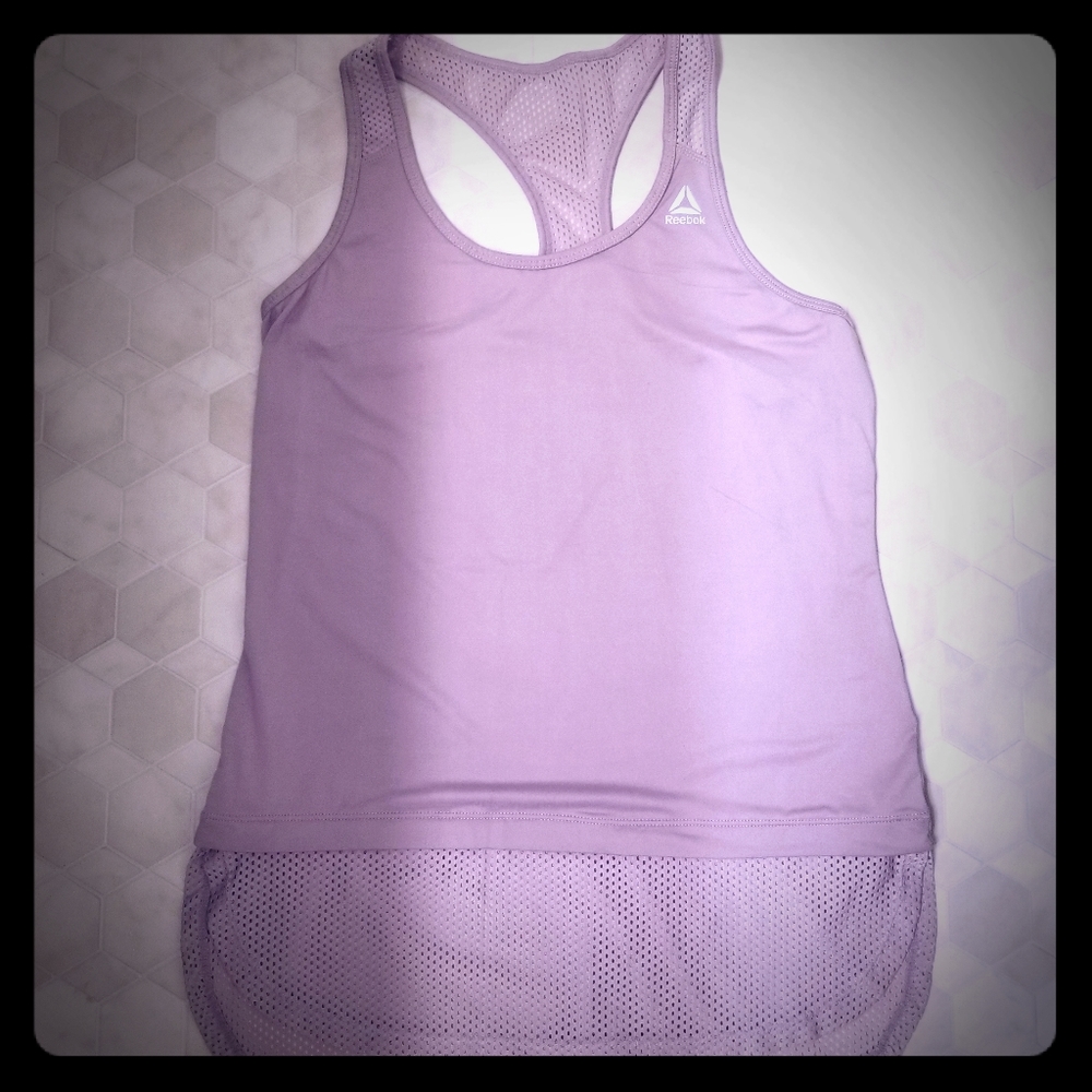 Reebok lavendar racerback mesh tank